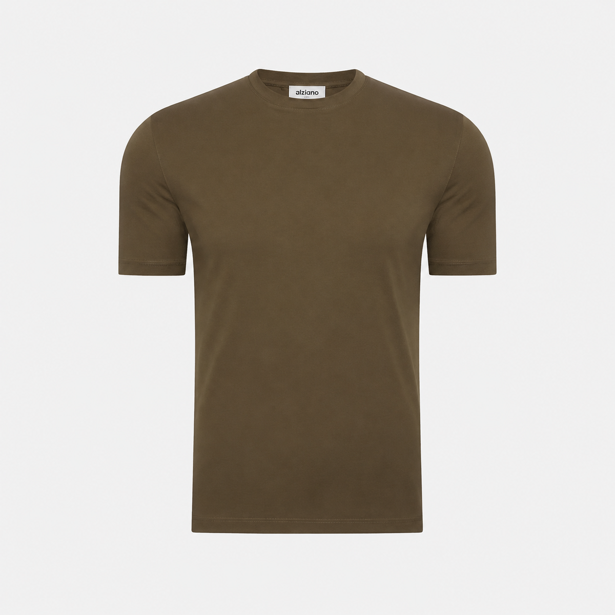 Glänzendes T-Shirt olivgrün