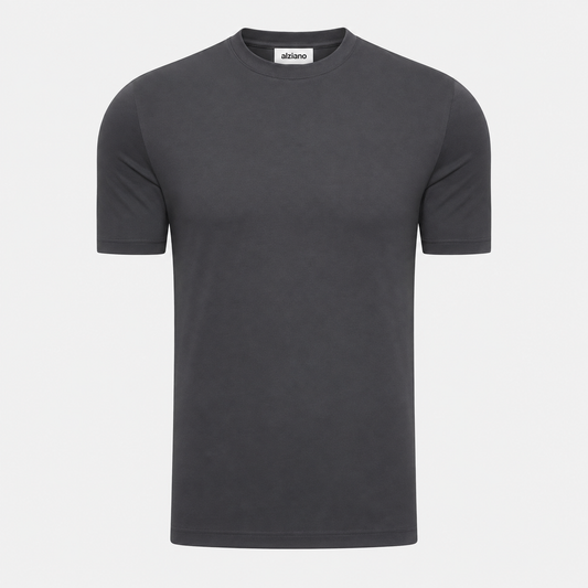 Glänzendes T-Shirt Dunkelgraues