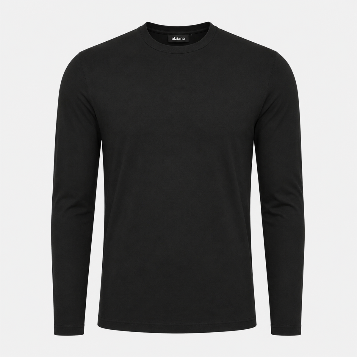 Glänzendes Langarmshirt Schwarz