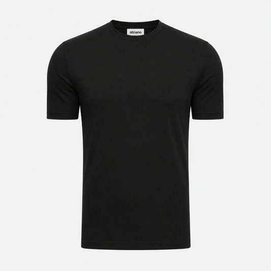 Glänzendes T-Shirt schwarz