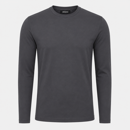 Glänzendes Langarmshirt Dunkelgraues