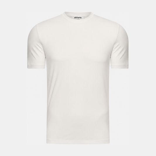 Glänzendes T-Shirt weiß