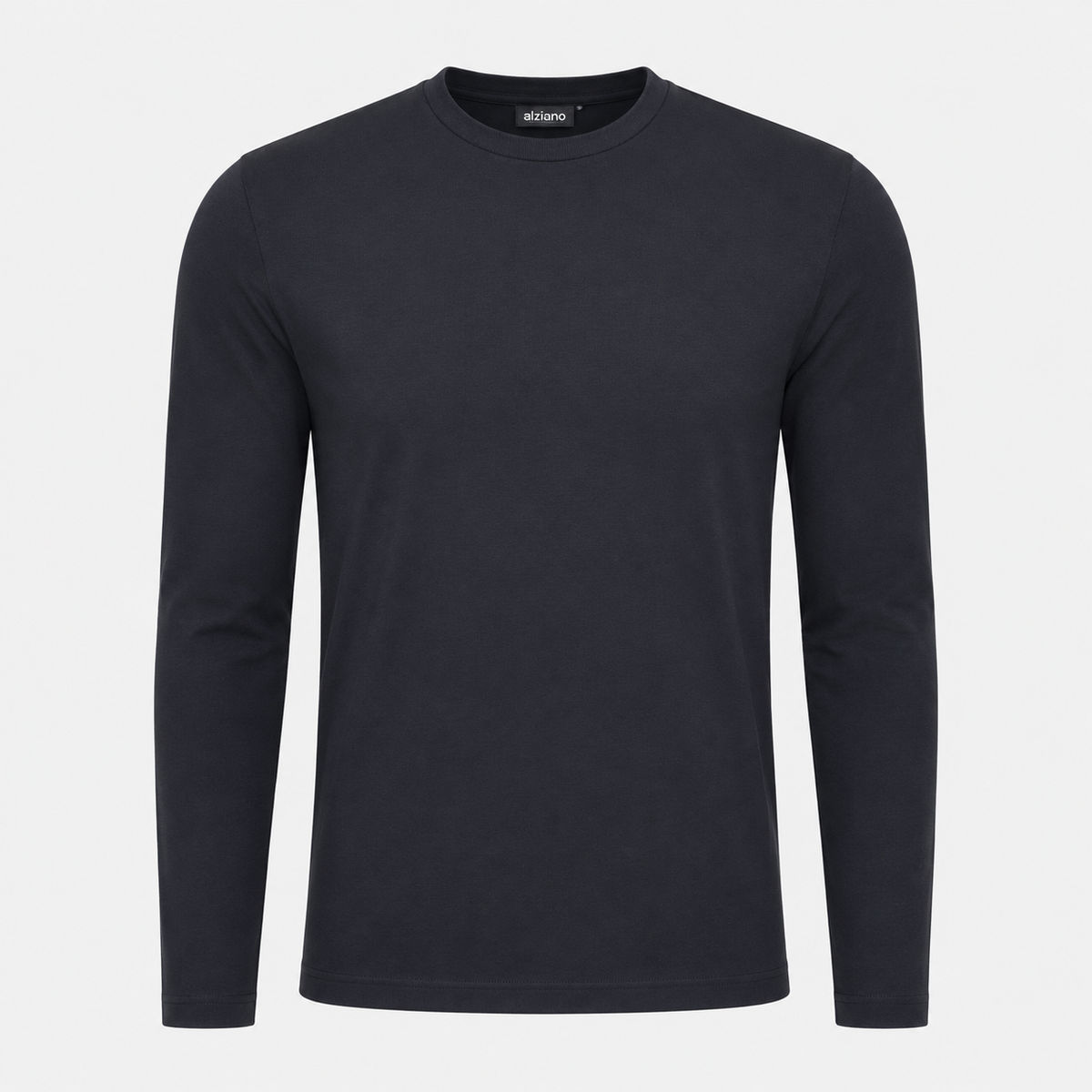 Glänzendes Langarmshirt Marineblau